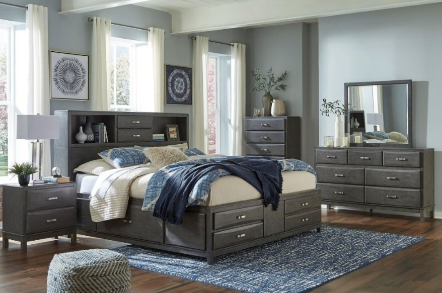 Ashley caitbrook deals gray storage bed