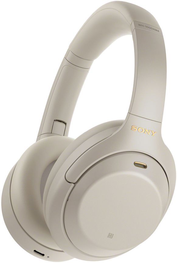 Sony Silver Wireless Over-Ear Noise Cancelling Headphone