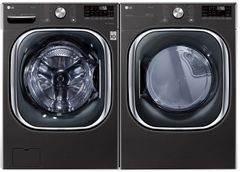 LG Black Steel Front Load Laundry Pair