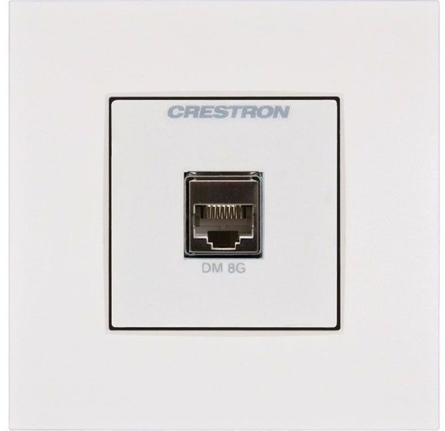Crestron® Media Presentation Wall Plate-International Version-White 0