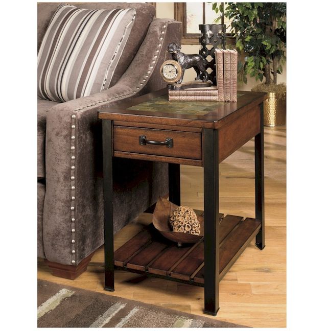 Null Furniture 3013 Rectangular Slate Top End Table 0