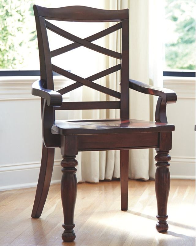 Millennium® By Ashley Porter Rustic Brown Dining Room Arm Chair 1
