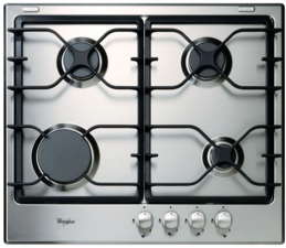 Whirlpool® 24" Black On Stainless Gas Cooktop-WCG52424AS