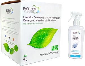 Excelsior® HE 5L Fresh Scent Laundry Detergent and Stain Remover Set