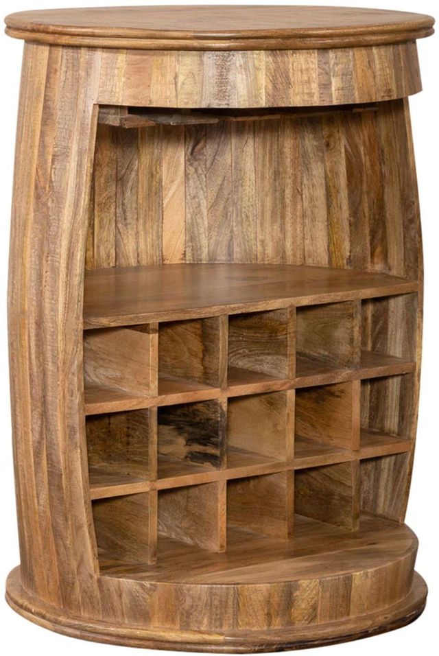 Liberty Furniture Durango Weathered Honey Bar & Wine Cabinets-0