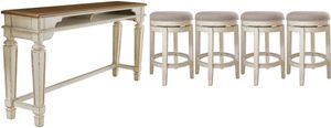 Signature Design by Ashley® Realyn 5-Piece Two-Tone Counter Height Dining Table Set