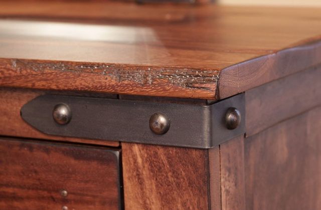 International Furniture Direct Parota Clear Laquer Dresser-1