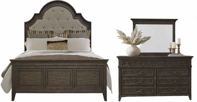 Liberty Paradise Valley 3-Piece Saddle Brown Queen Upholstered Bedroom ...