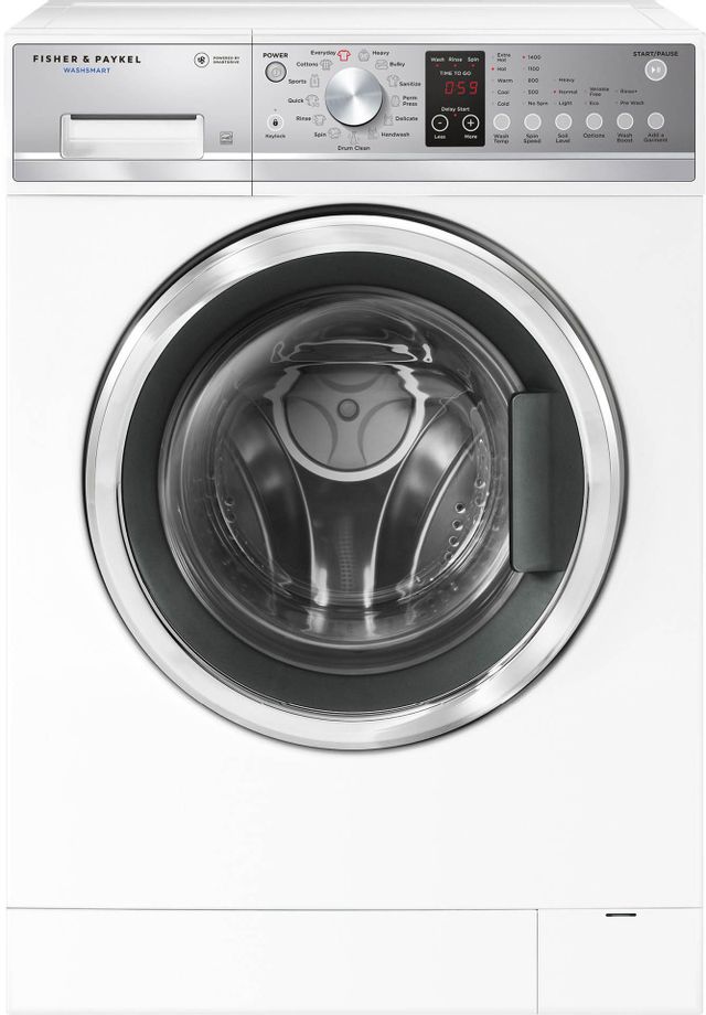 Fisher & Paykel Series 5 WashSmart™ 2.4 Cu. Ft. White Front Load Washer