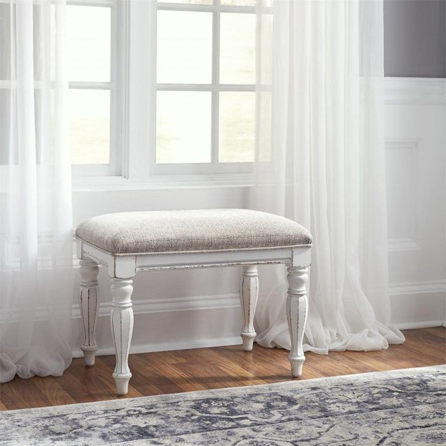 Liberty Furniture Magnolia Manor Antique White Accent Bench-2