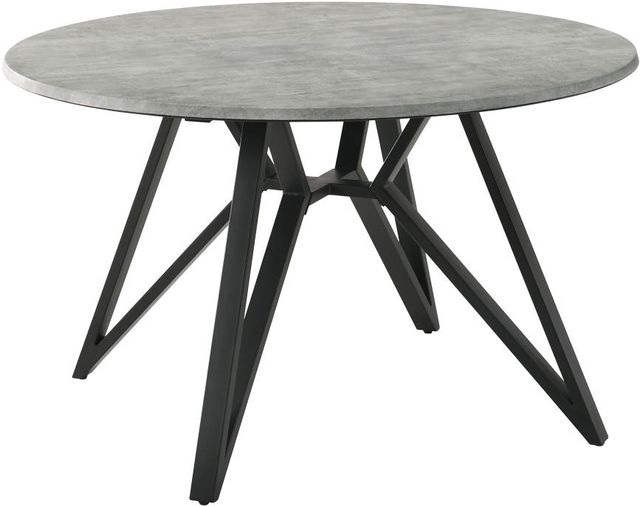 Coaster® Concrete/Gunmetal 50" Round Dining Table 0