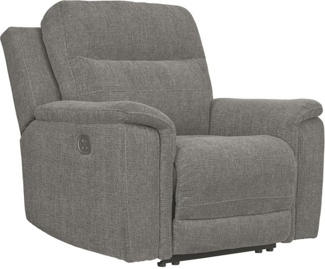 Signature Design by Ashley® Mouttrie Smoke Power Recliner with Adjustable Headrest-0