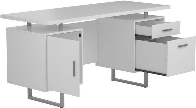 Coaster® Lawtey White Gloss Office Desk 2