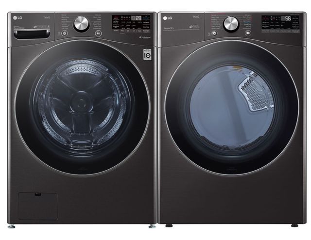 LG Black Stainless Steel Mega-Capacity Washer Laundry Pair | SND ...