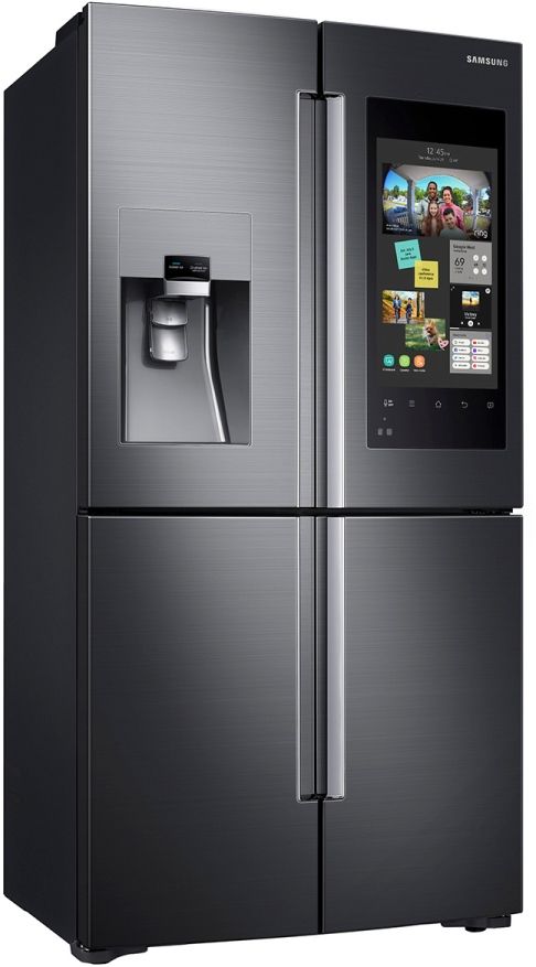 Samsung 22 Cu. Ft. Counter Depth 4-Door Flex™ Refrigerator-Fingerprint Resistant Black Stainless Steel 3
