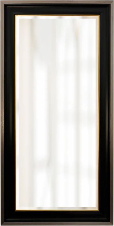 Stylecraft Black Chrome Silver Wall Mirror Fischer Furniture Rapid City Sd