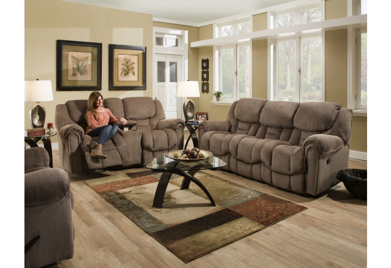 HomeStretch Double Reclining Power Sofa | Fischer Furniture | Rapid ...