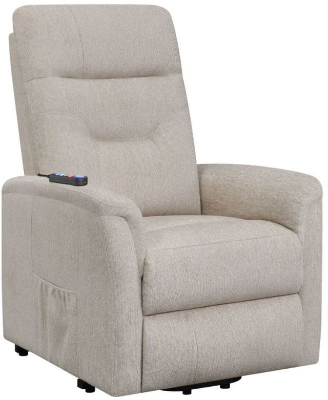 Coaster® Grey Tufted Upholstered Power Lift Recliner 19
