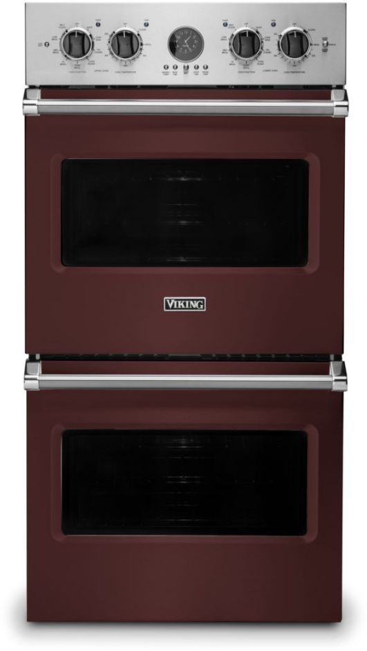 Viking® 5 Series 27" Kalamata Red Professional Built In Double Electric Premiere Wall Oven