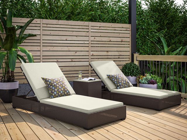 homestyles® Palm Springs 3-Piece Brown Chaise Lounge Set-1
