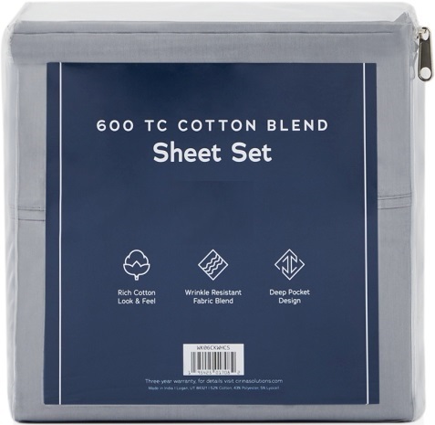 Weekender 600 Thread Count Cotton-Blend Sheet Set Sandstone / Split King