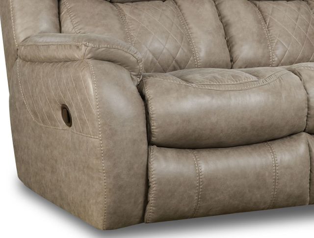 HomeStretch Daytona Mushroom Double Reclinning Sofa-2