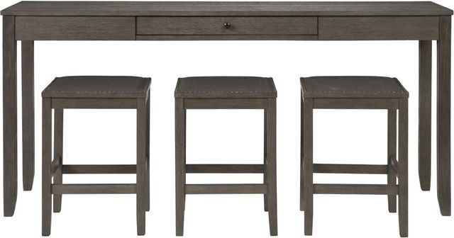 Signature Design by Ashley® Caitbrook 4-Piece Gray Counter Height Dining Table and Bar Stools Set-1