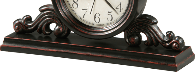 Howard Miller® Bishop Worn Black Mantel Clock 1