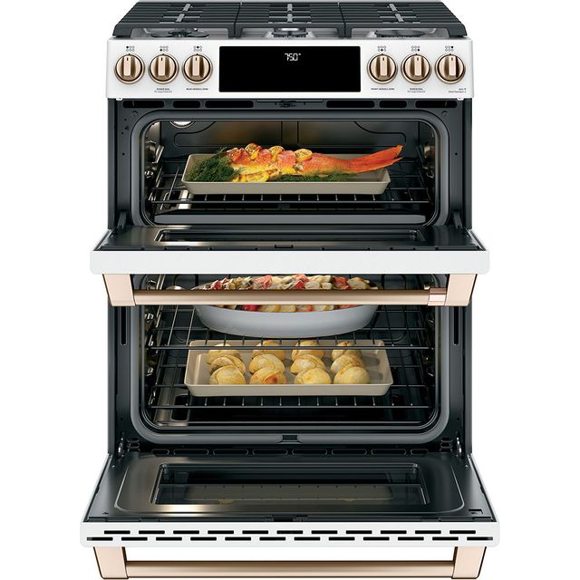 Café™ 30" Stainless Steel Slide In Double Oven Gas Range 1