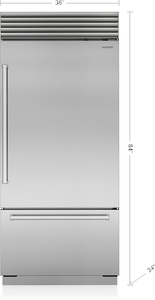 Sub-Zero® Classic Series 20.7 Cu. Ft. Stainless Steel Bottom Freezer Refrigerator-1