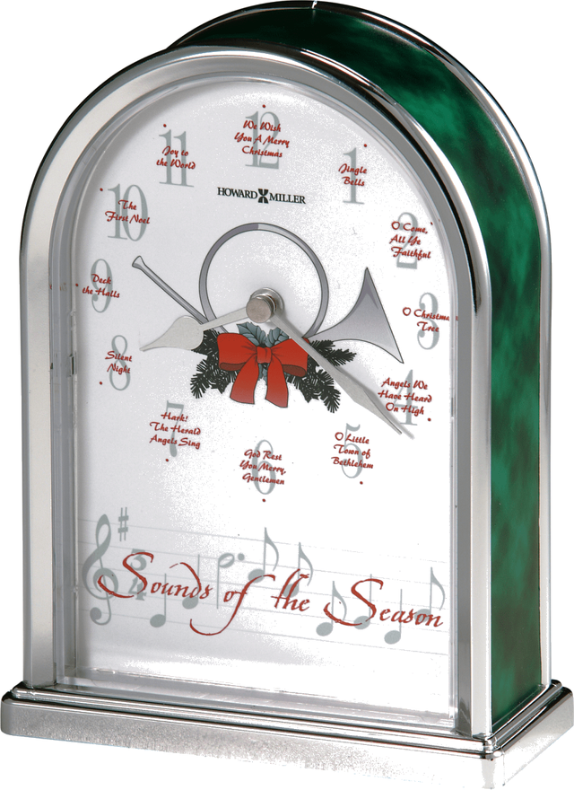 Howard Miller® Sounds of the Season Silver Tabletop Clock