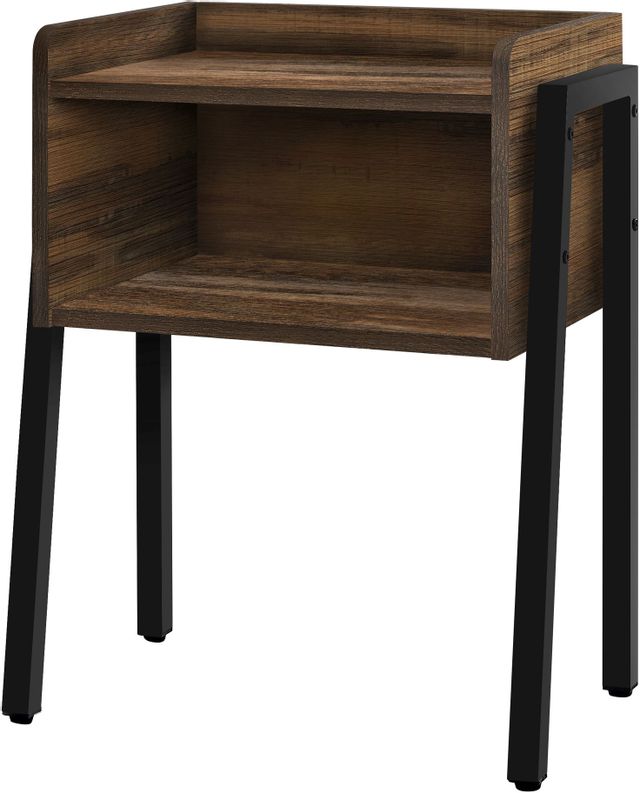 Monarch Specialties Inc. Reclaimed Wood 23" Black Metal Accent Table