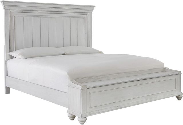 Benchcraft® Kanwyn 6-Piece Whitewash Queen Panel Bed Set-1