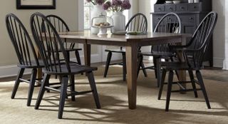 Liberty Furniture Hearthstone Ridge 7-Piece Dark Brown/Black Table Set
