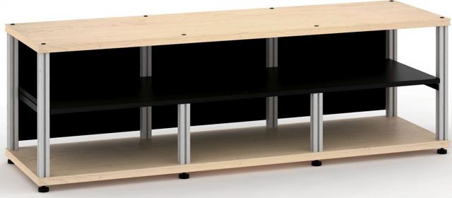 Salamander Designs® Synergy Open Center Triple 20 AV Cabinet-Natural Maple/Black 0