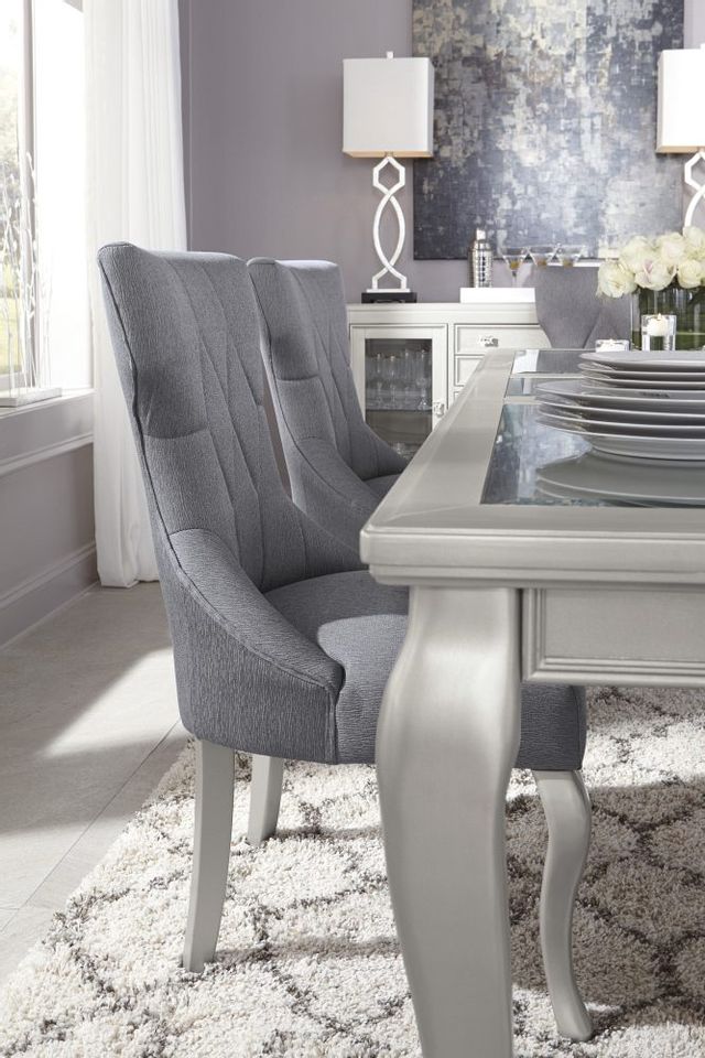Signature Design by Ashley® Coralayne Dark Gray Dining Upholstered Side Chair 2