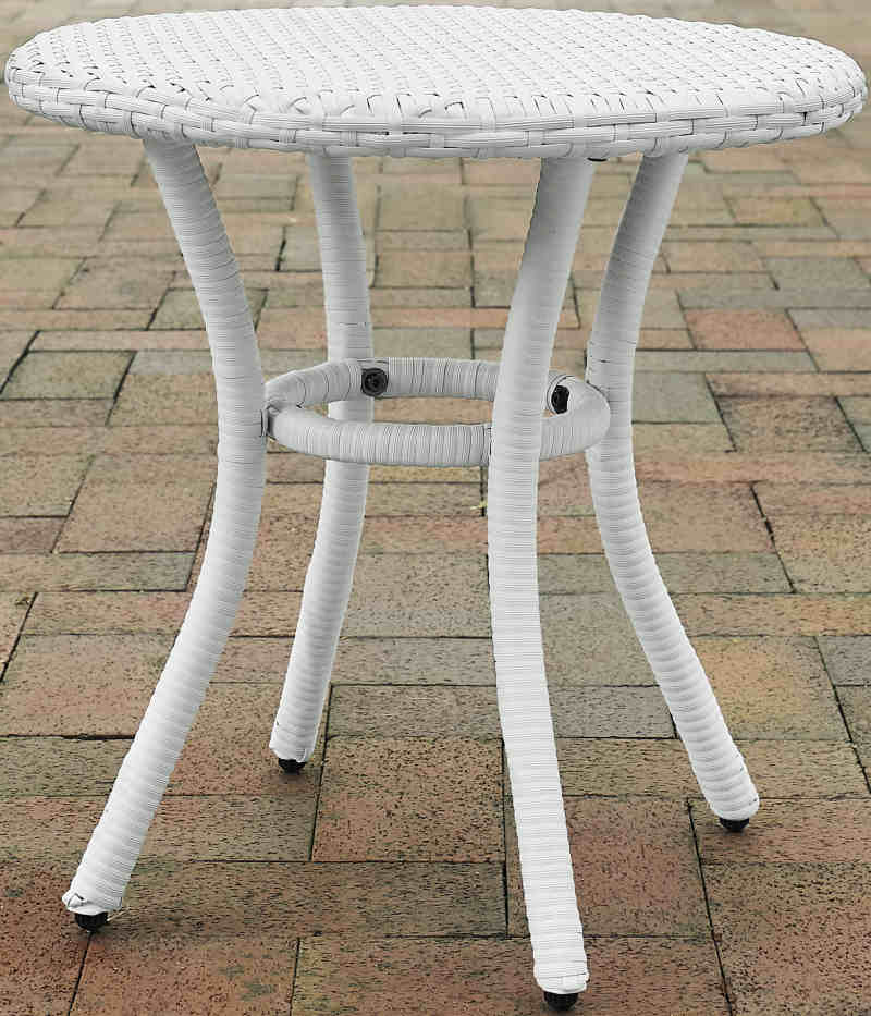 crosley palm harbor outdoor wicker round side table