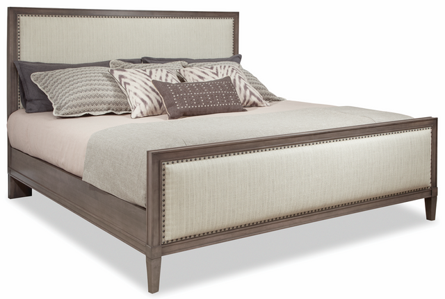 Durham Furniture Prominence Oyster King Upholstered Panel Bed 0