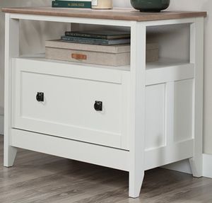 Sauder® August Hill Soft White® Open Shelf Lateral File Cabinet
