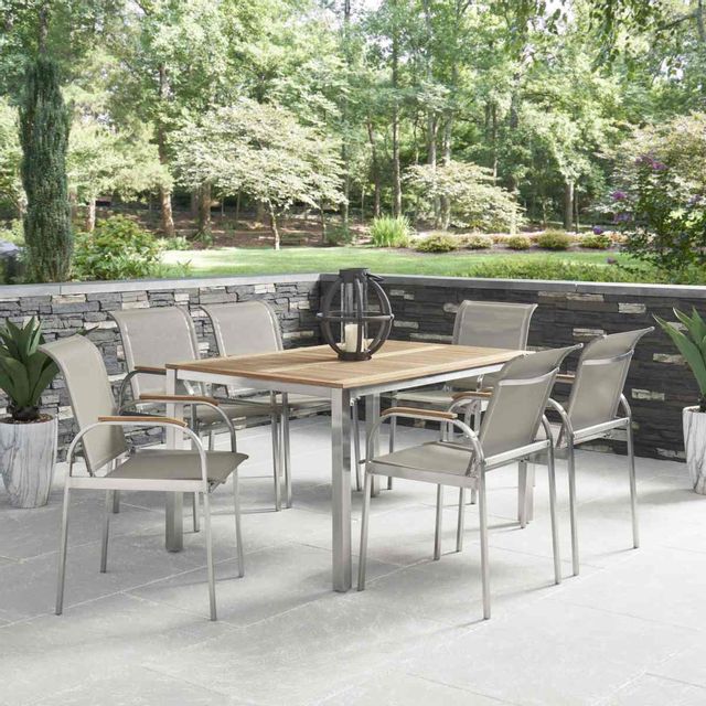 homestyles® Aruba 7-Piece Gray Outdoor Dining Set | Big Sandy