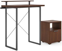 homestyles® Merge Brown Standing Desk and File Cabinet