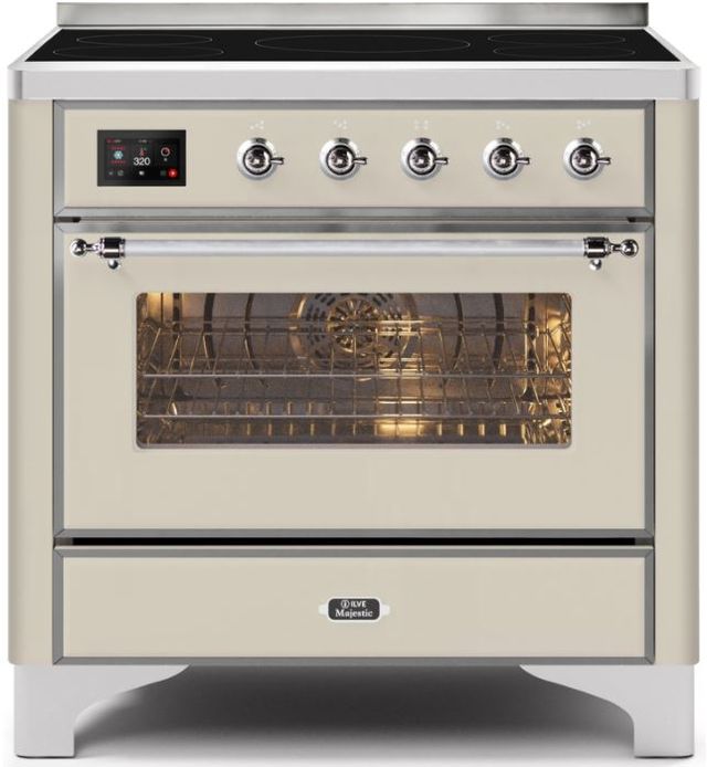 Ilve® Majestic II Series 36" Antique White Free Standing Electric Range 0