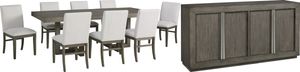 Benchcraft® Anibecca 10-Piece Gray Dining Room Set