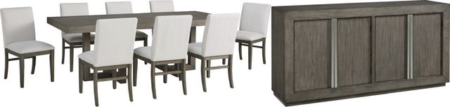 Benchcraft® Anibecca 10-Piece Gray Dining Room Set-0