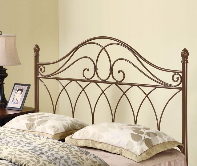 Coaster® Traditional Rich Brown Queen/Full Metal Headboard with Weave Design