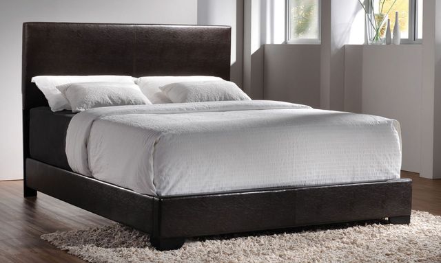 Coaster® Conner 5 Piece Dark Brown Queen Upholstered Bed Set 1