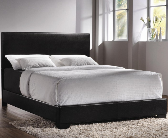 Coaster® Conner Dark Brown Queen Upholstered Bed 1