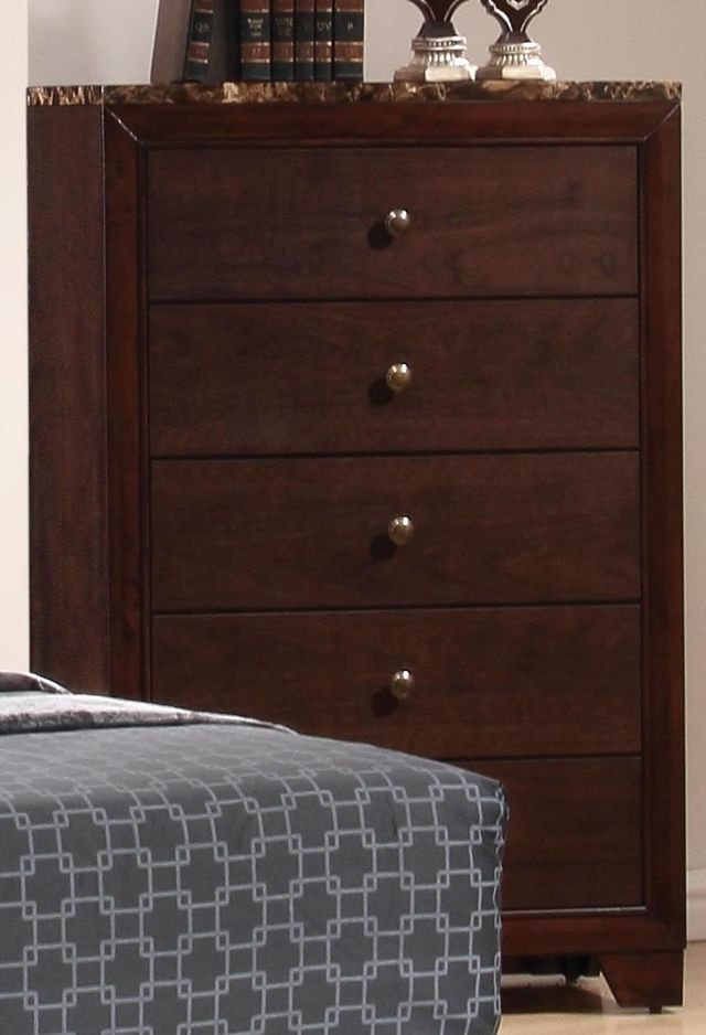 Coaster® Conner 5 Piece Dark Brown Queen Upholstered Bed Set 5