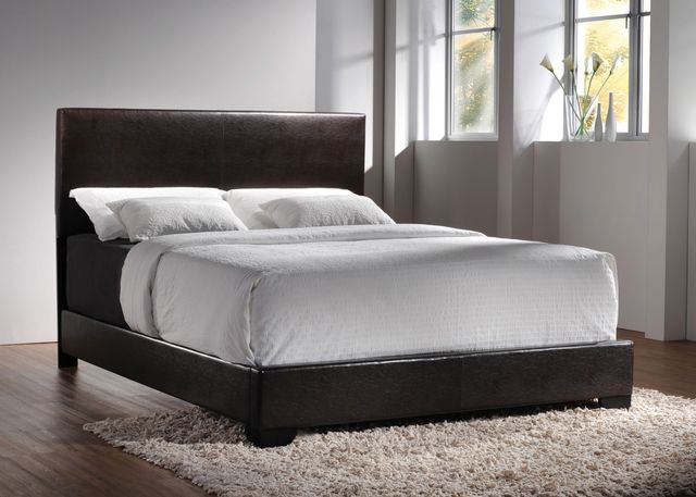 Coaster® Conner Dark Brown Queen Upholstered Bed 3