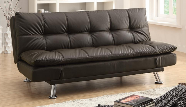 Coaster® Dilleston Brown Tufted Back Upholstered Sofa-0